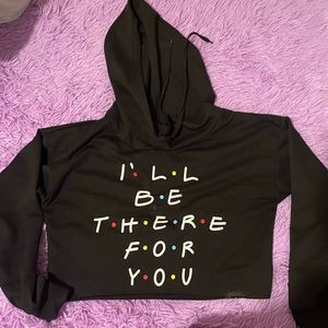 Small graphic cropped hoodie